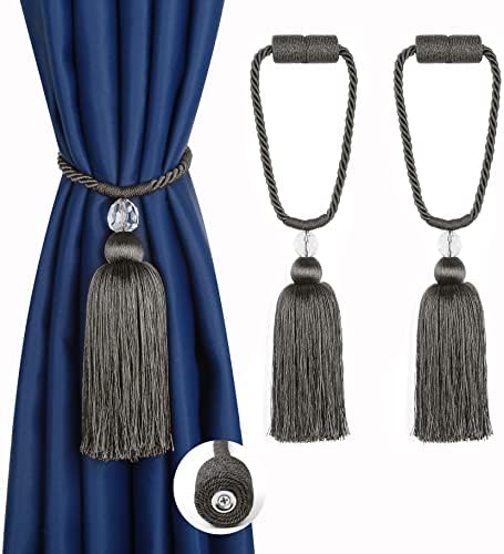 BEL AVENIR Magnetic Curtain Holdbacks Tassel