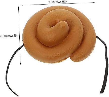3pcs Simulation Poop Hat Prank Props for Adults and Kids