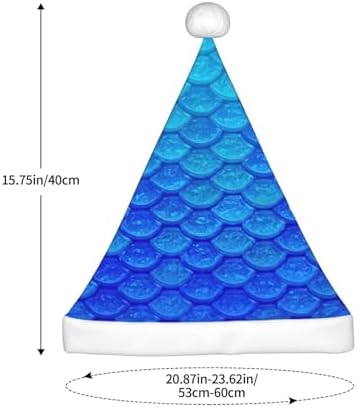 QINZHENG Ocean Sea Blue Mermaid Fish Santa Hat