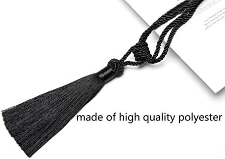 BEL AVENIR Curtain Tiebacks 4 Pack Black Holdbacks