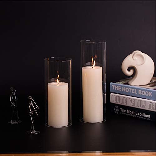 WGVI Hurricane Candle Holder Sleeve Clear Glass Cylinder 47 Wide 8 Tall