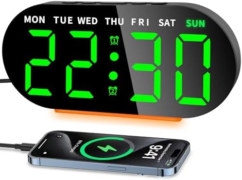 DTKID Digital Alarm Clock with Dual Alarms and Snooze