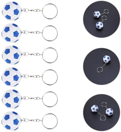 6pcs Soccer Keychain Pendants for Party Favors