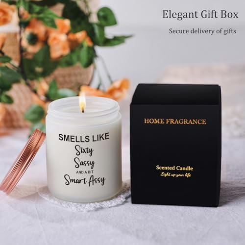 Lavender Scented Jar Candle for 60th Birthday Mom