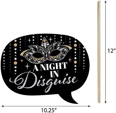 Big Dot of Happiness Venetian Mask Photo Booth Props 20 Count