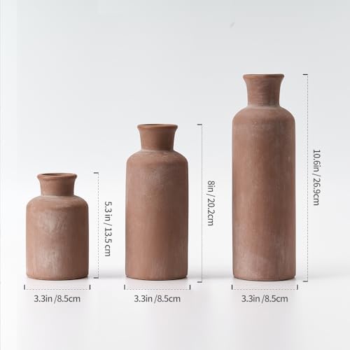 LUKA Ceramic Vase Set of 3 for Home Decor