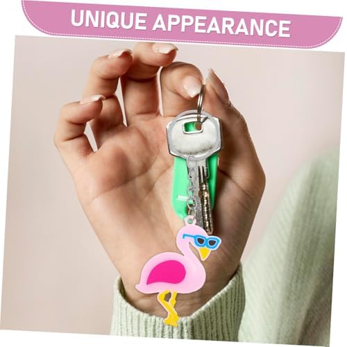 Zerodeko 12pcs Flamingo Keychain Set