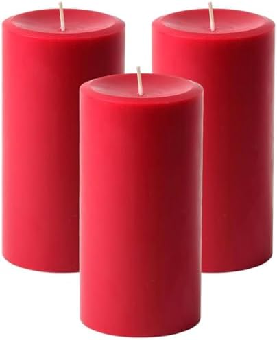 Mister Candle Dripless Unscented Pillar Candles Set of 3