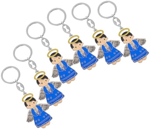 Merryhapy 6pcs Angel Keychain Set for Backpack and Wallet