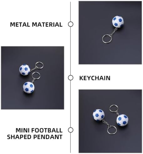 6pcs Soccer Keychain Pendants for Party Favors