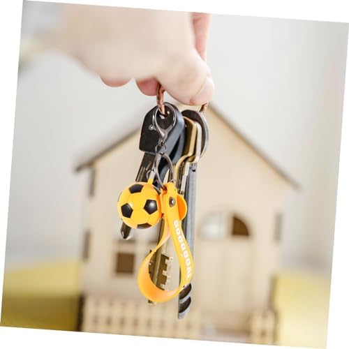 PartyKindom 2 Pcs Soccer Keychain Football Pendant for Keys and Bags
