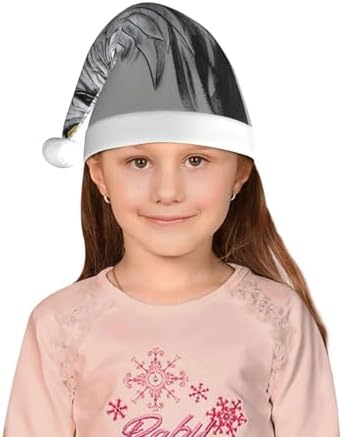 Christmas Hat with Pom-Pom Eagle Print