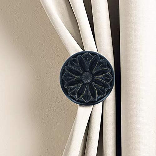 MERIVILLE 2 Pack Burnt Gold Petal Medallion Holdbacks
