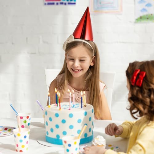 15pcs Metallic Foil Cone Hats for Adults