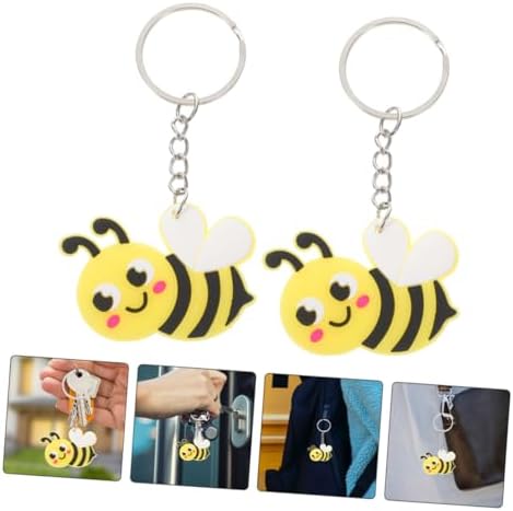 Cabilock 20pcs Cute Bee Keychain Pendant for Backpacks and Party Favors
