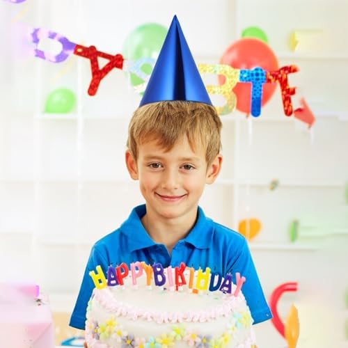 15pcs Metallic Foil Cone Hats for Adults