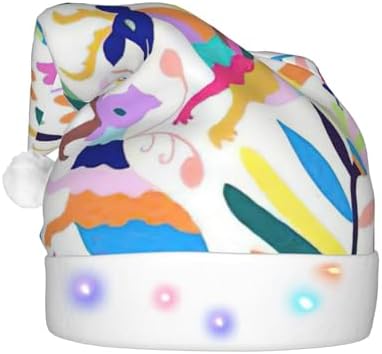 QinZheng LED Santa Hat with Animals Print