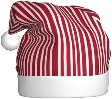 QinZheng Personalized Santa Hat Red and Black Plaid Velvet Plush Christmas Headwear