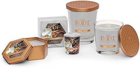 Root Candles Honeycomb Veriglass Scented Beeswax Blend Candle - Small - Tobacco Vanilla