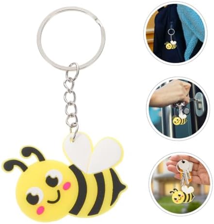 VICASKY 20pcs Bee Keyrings Cute Spring Themed Backpack Charms Party Favors