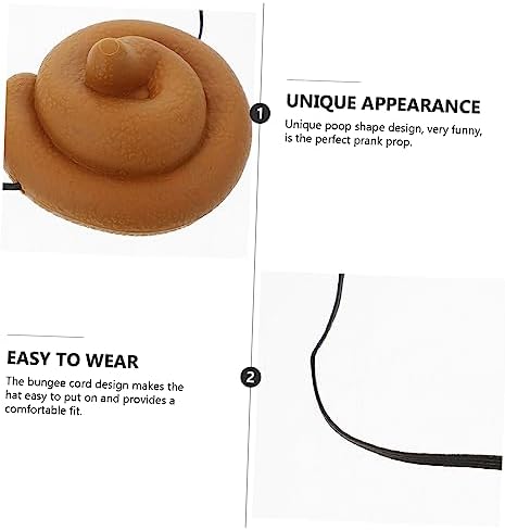 3pcs Funny Poop Hat for All Ages Prank Party Prop