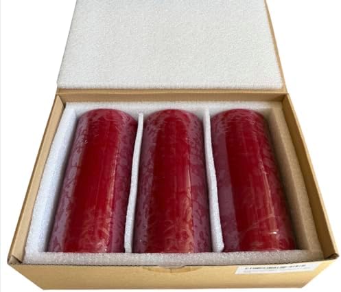 Mister Candle Dripless Unscented Pillar Candles Set of 3