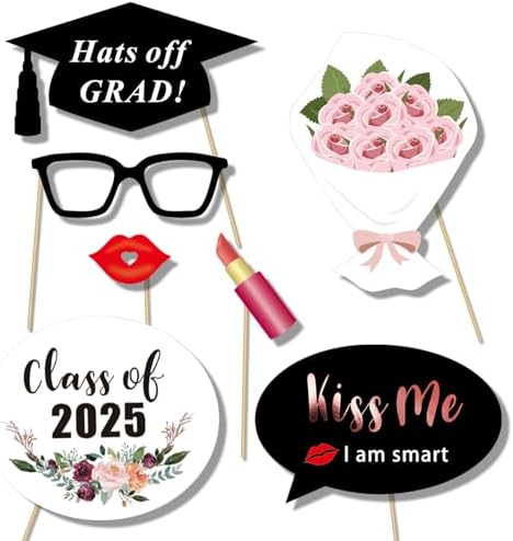 Konsait Rose Gold Graduation Photo Props 39 Count