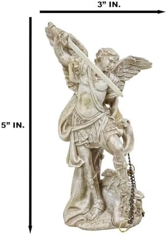 Ebros Ivory Painted Archangel Michael Statue 5 Inch