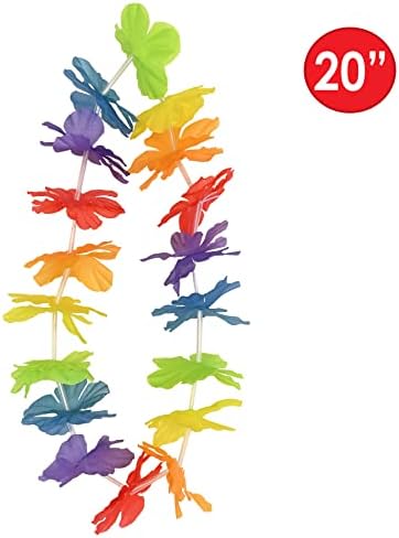 Beistle 6-Piece Rainbow Floral Headband Set 20 Inch