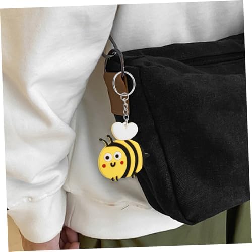 10pcs Cute Cartoon Bee Keychain for Bags and Backpacks