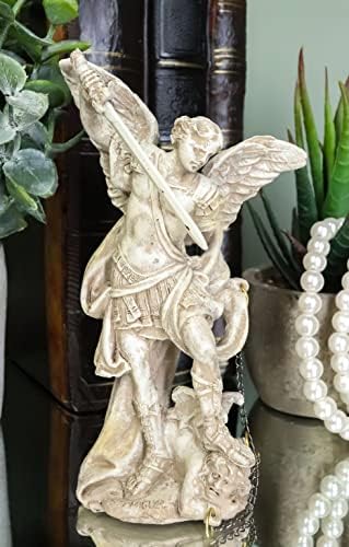 Ebros Ivory Painted Archangel Michael Statue 5 Inch