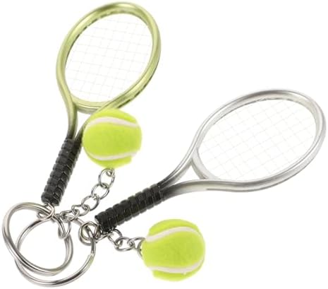Didiseaon 2 Pcs Tennis Racket Keychains for Boys Party Favors