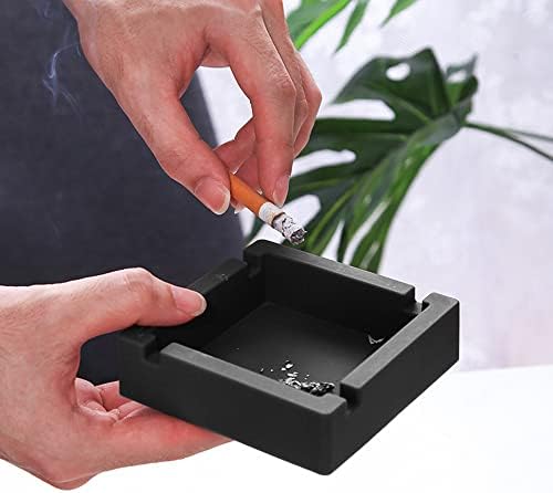 2Pcs Cigar Ashtray Silicone Unbreakable Big with Dual Rest