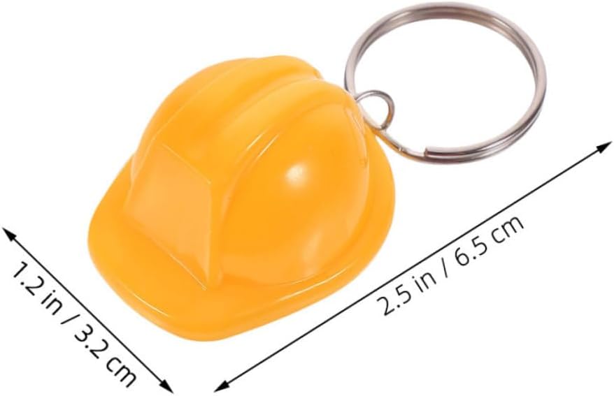 CHILDWEET 5Pcs Mini Hard Hat Keychain for Construction Workers