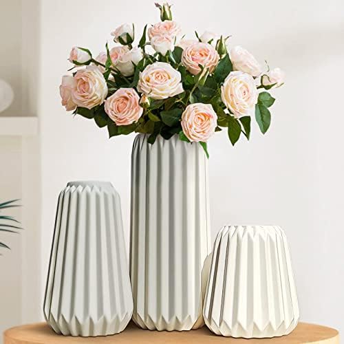 Modern Ceramic Vases Set of 3 for Home Decor