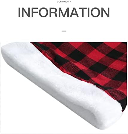 Plaid Santa Hat for Unisex Adults 1