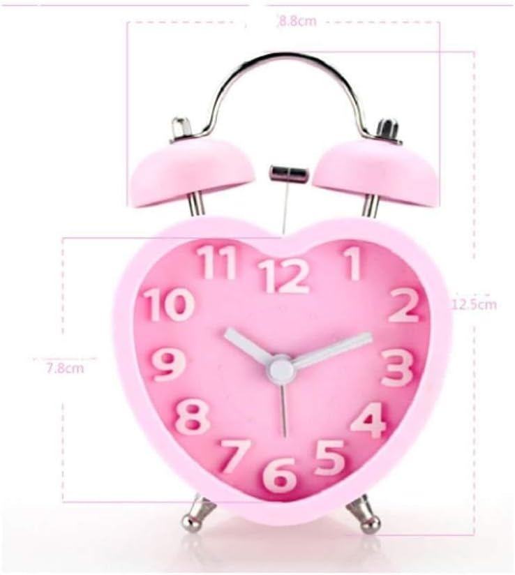 Cute Mini Double Bell Alarm Clock with Night Light