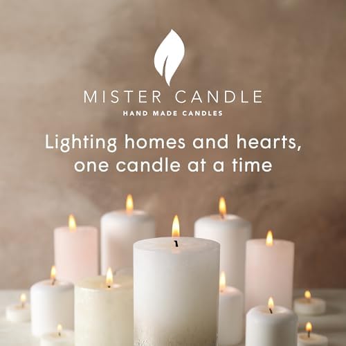 Mister Candle Dripless Unscented Pillar Candles Set of 3