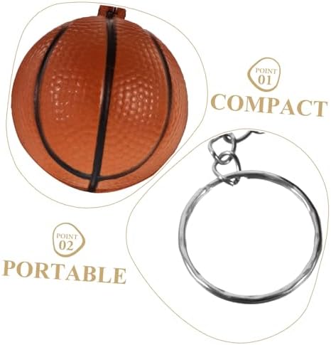 12Pcs Basketball PU Keychains for Backpacks and Bags