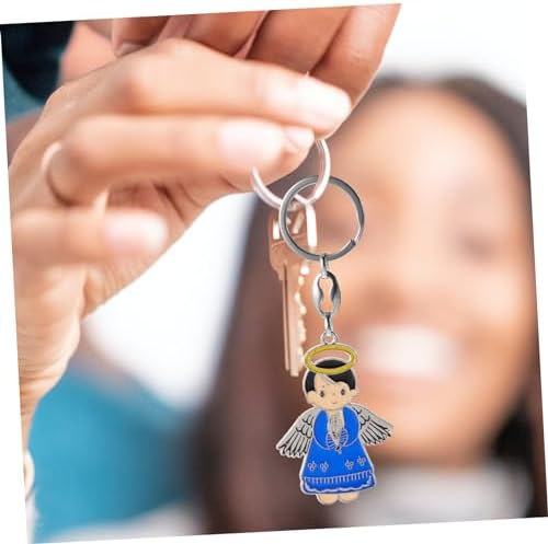 Merryhapy 6pcs Angel Keychain Set for Backpack and Wallet