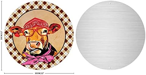 Retro Farmhouse Metal Sign with Farm Animals and Funny Designs