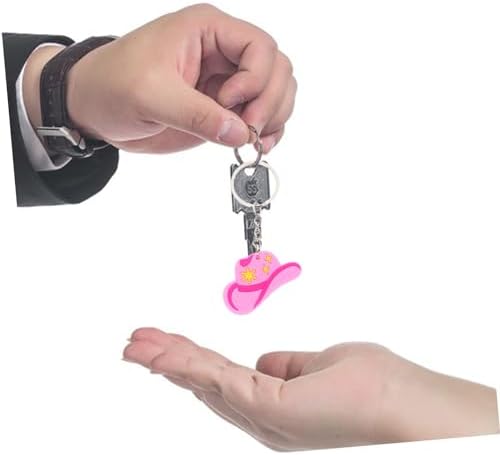 Ciieeo 15pcs Cowgirl Themed PVC Keychains for Girls Christmas Party Favors
