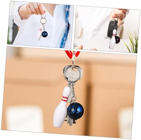 8pcs Bowling Keychains Sports Themed Keyring Packs for Parties