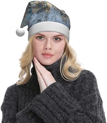 Personalized Santa Hat with Marble Print for Christmas