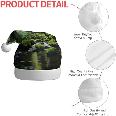 Personalized Santa Hat with Cliff Moss Print for Women