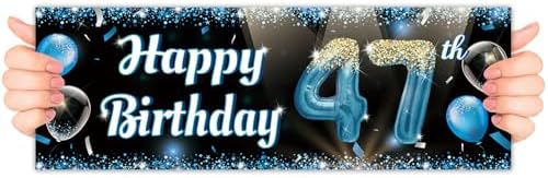 Happy 47th Birthday Handheld Backdrop Banner