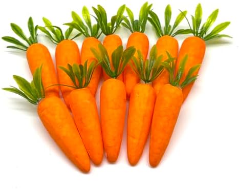 ArtBeauty 24pcs Artificial Carrots for Decor and Crafts