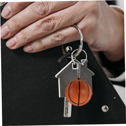 12Pcs Basketball PU Keychains for Backpacks and Bags