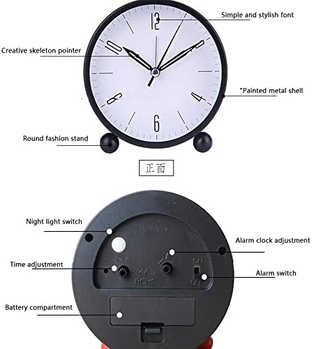 Double Bell Alarm Clock with Backlight for Home Decor