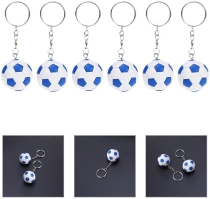 6pcs Soccer Keychain Pendants for Party Favors